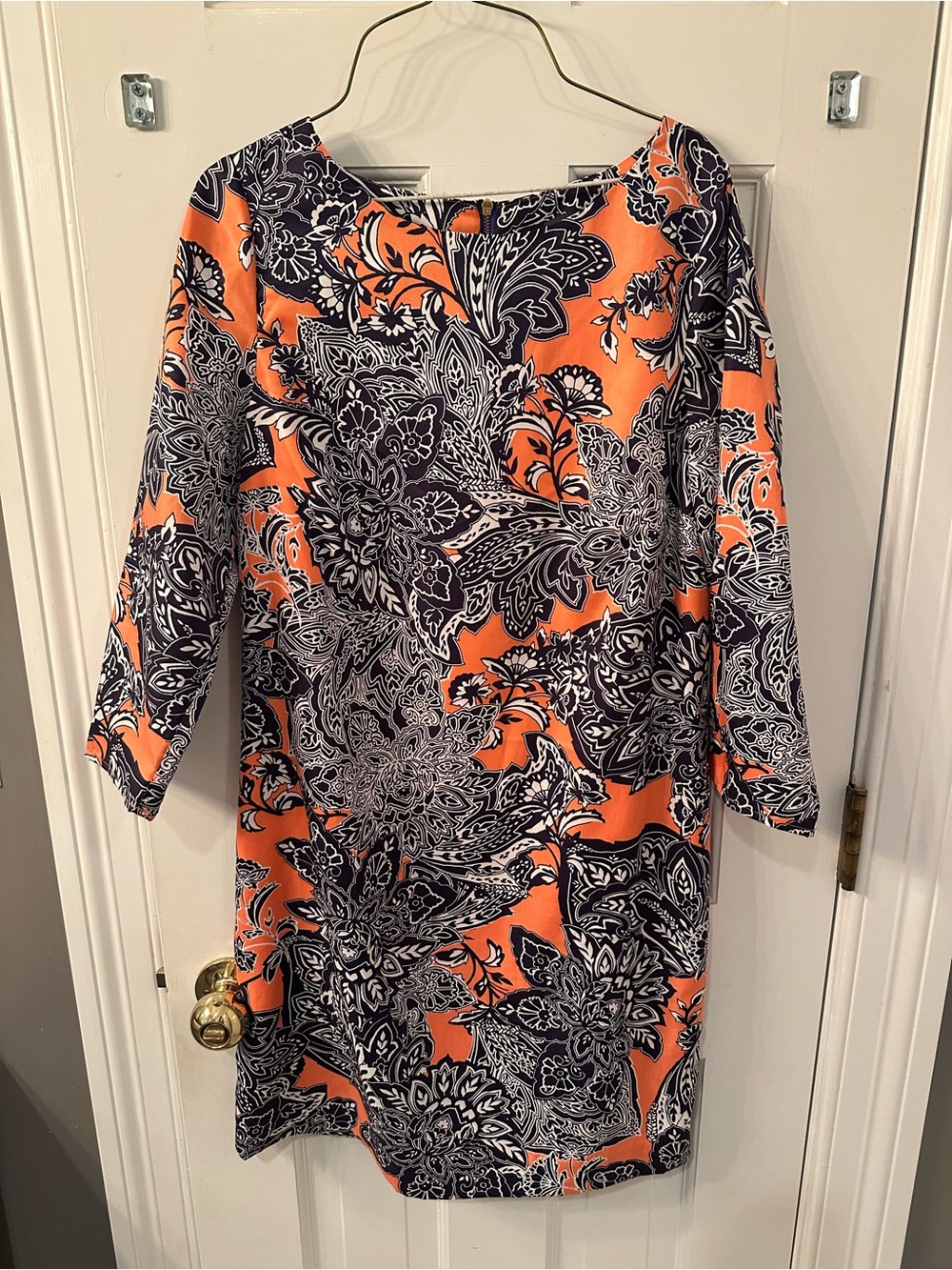 The limited Orange Floral-Print Shift Dress